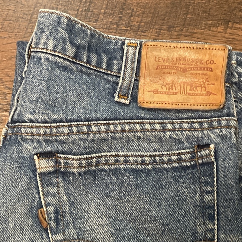Vintage Rare Leather Tab Levi's For Men With "A Skosh More Room" Size 32x29 - Picture 2 of 8